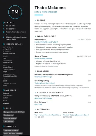 Carbon CV template