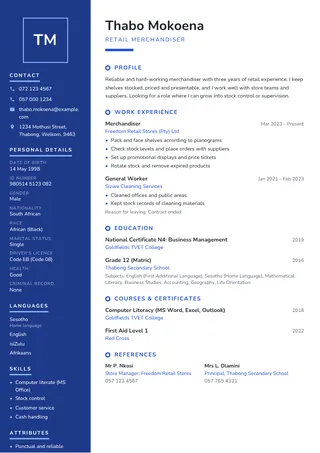 Cobalt CV template