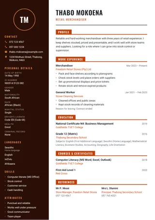 Ember CV template