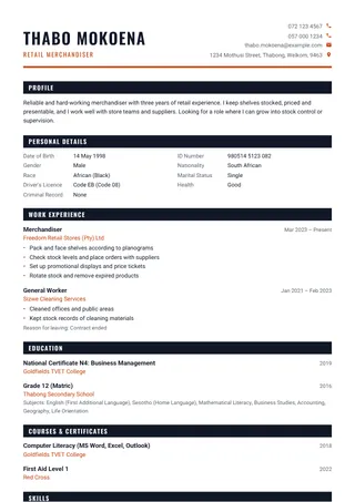 Graphite CV template