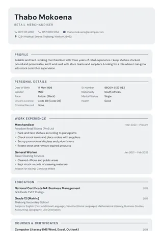 Pebble CV template