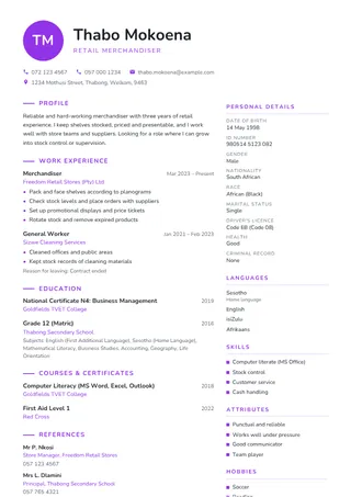 Prism CV template
