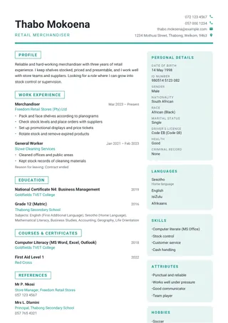 Vertex CV template